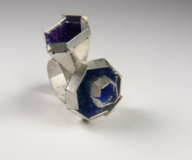 Ring "crystallflower 1" : Silber, Glas