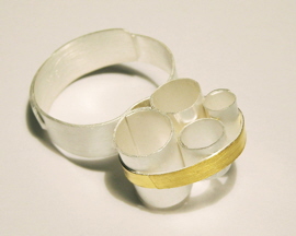 Ring  "bont": Silber, Gold