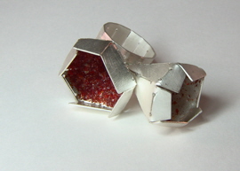 Ring "crystallflower 2" : Silber, Glas